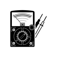 Analog multimeter icon isolated illustration.