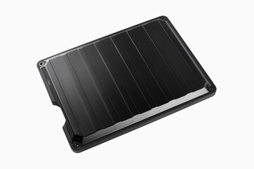 An external USB hard disk drive isolated on a white background. External Hdd drives and flash drives. External hard disk drive for connect to laptop, transfer or backup data between computer and HDD.