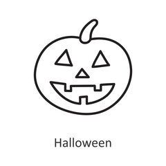Halloween vector outline Icon Design illustration. Holiday Symbol on White background EPS 10 File