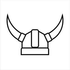 viking helmet icon vector illustration symbol