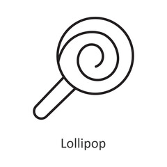 Lollipop vector outline Icon Design illustration. Holiday Symbol on White background EPS 10 File