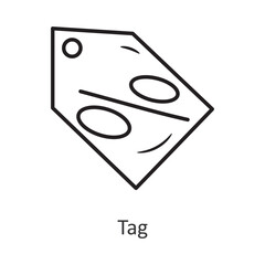 Tag vector outline Icon Design illustration. Holiday Symbol on White background EPS 10 File