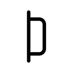 Section bookmark icon in black outline style