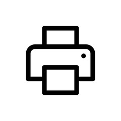 Printer icon in black outline style