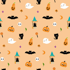Halloween pattern with festive elements