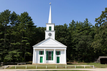 New England ancient Puritan church
