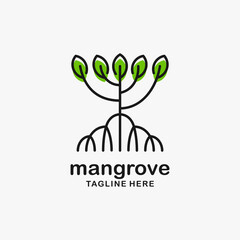 Mangrove tree logo design