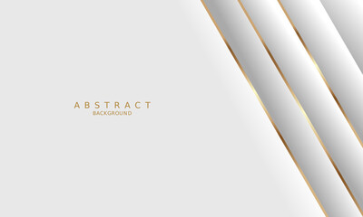 Obraz premium white luxury premium background and gold line.