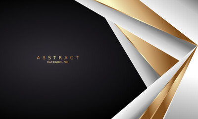 white and black luxury premium background and gold lines.