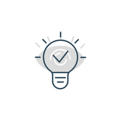 Light bulb line icon. Simple element illustration.  Light bulb concept outline symbol design.
