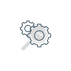 gear line icon. Simple element illustration.  gear concept outline symbol design.