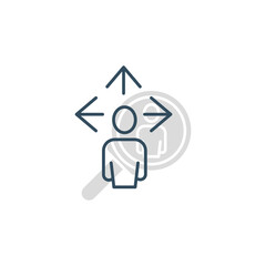 decision making line icon. Simple element illustration.  decision making concept outline symbol design.