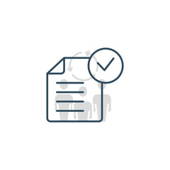 Compliance document line icon. Simple element illustration.  Compliance document concept outline symbol design.