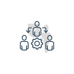 Business collaborate line icon. Simple element illustration.  Business collaborate concept outline symbol design.