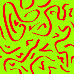 Abstract Doodle Lines Seamless Pattern