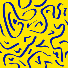 Abstract Doodle Lines Seamless Pattern