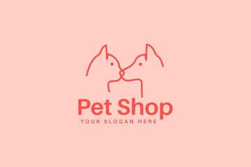 Pet Logo Design. Modern Design. Flat Logo. Vector Illustration