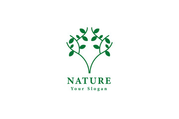 Tree Vector Icon. Nature Trees Vector Illustration Logo Design.