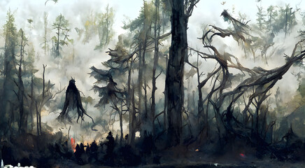 Artists concept of a watercolor painting.