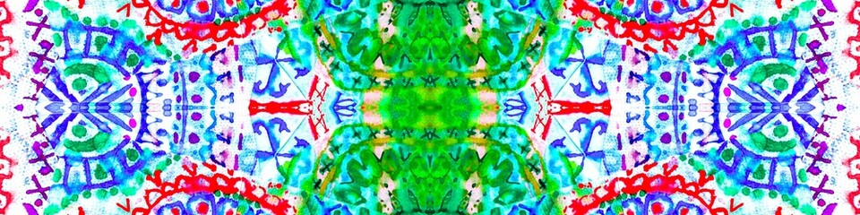 Islamic Tiles Pattern. Multicolored Floral.