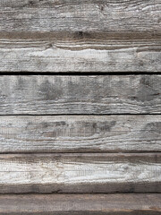 Wood wall with horizontal planks. Wooden background.