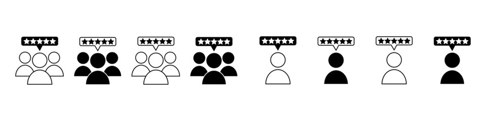 Rating icon vector set. Star illustration sign collection. Ranking symbol. assessment logo.