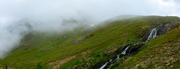 Hakkari, Turkey, Mount Cilo, Sky Clouds and Canyon