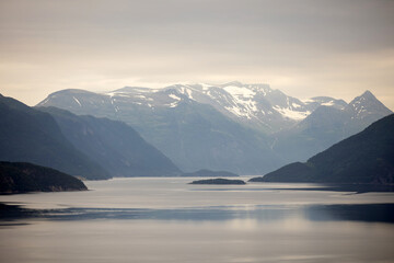 Fototapeta na wymiar Amazing views in Norway to fjords, mountains and other beautiful nature