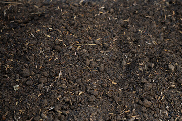 mounds of fertile dark soil for the environment. background for farmer and ecology theme design