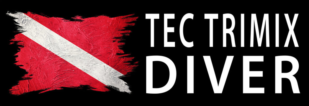 Tec Trimix Diver, Diver Down Flag, Scuba flag