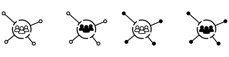 Team Vector icon set. Teamwork illustration sign collection. chat symbol. communication logo.