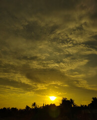 sunset in the mountains