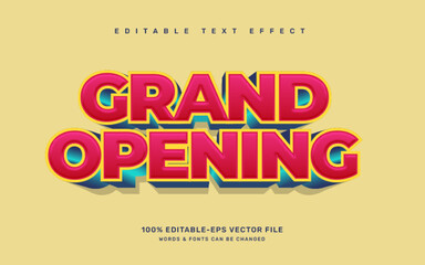 Grand Opening editable text effect