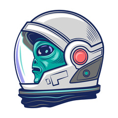 Extraterrestrial life. Aliens in spacesuit colored isolated vector illustration. For fantasy, universe, cosmic objects concept
