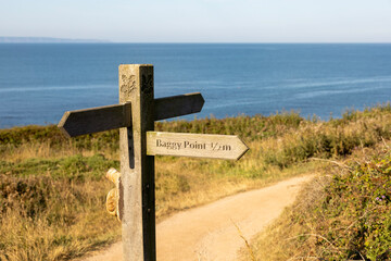 national trust sign at baggy point