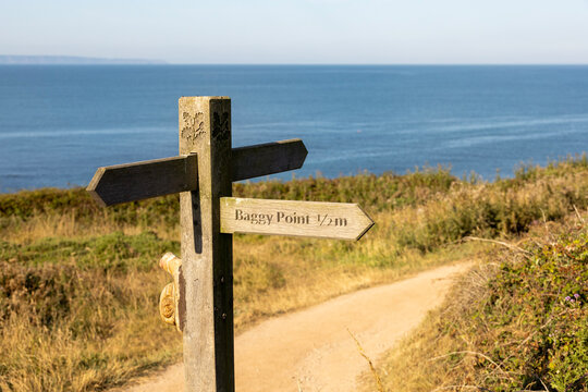 National Trust Sign At Baggy Point