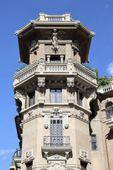 detail of a tower building