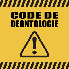 Logo code de déontologie. - obrazy, fototapety, plakaty