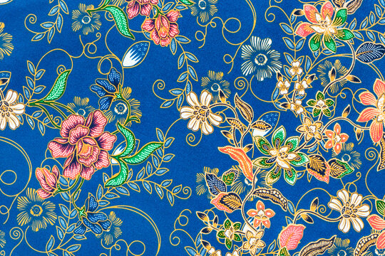 The Batik sarong pattern background in Thailand, traditional batik sarong in Asian.