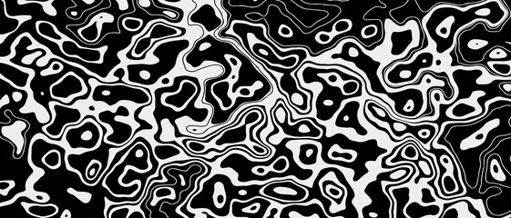 Paper cut art background texture. Wave paper cut. Map line of topography. Cartography concept background. Geometric layered curve line black white vector design.