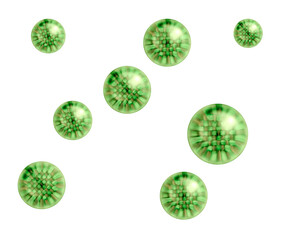 bubbles, concept of active substances or active ingredients in medicine and cosmetics