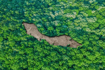 Sustainable habitat Map of Curacao - obrazy, fototapety, plakaty