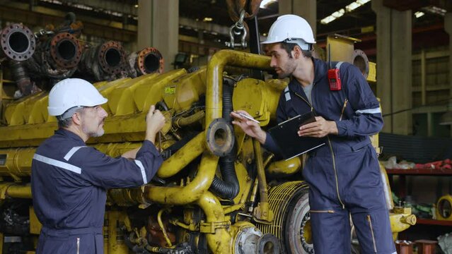 the technician service train diesel engine