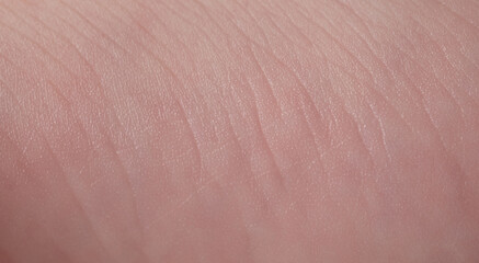 Flat clean human skin on hand