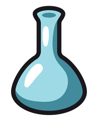 chemical flask cartoon