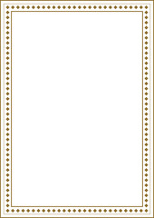 Document border illustration background template in classic, luxury, retro, vintage, royal style.