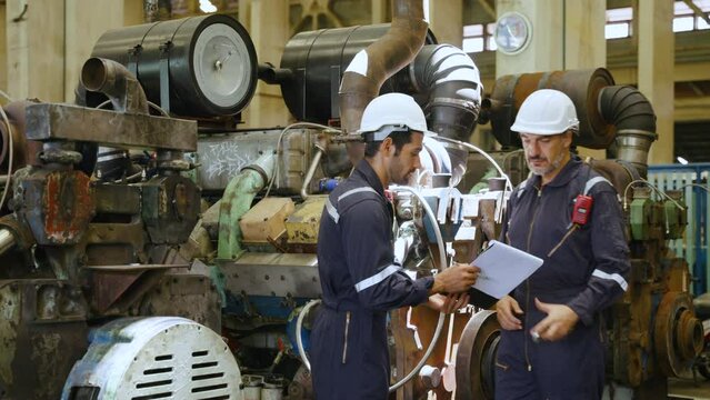 the technician service train diesel engine