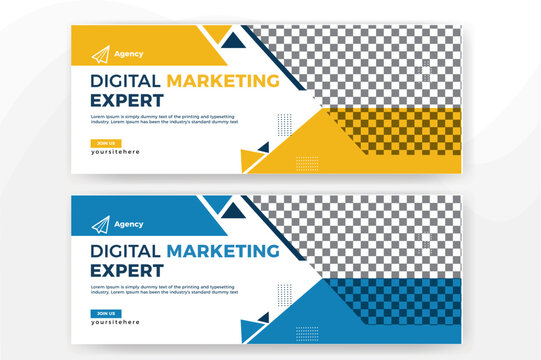 Creative digital marketing expert business social media post banner template design