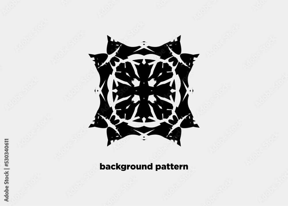 Sticker illustration of mandala flower background pattern flower art