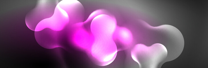 Magic neon glowing lights abstract background wallpaper design, vector illustration